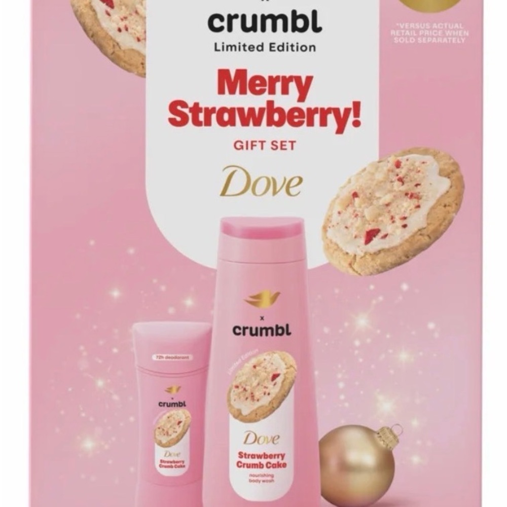 Dove x Crumbl Merry Strawberry Gift Set